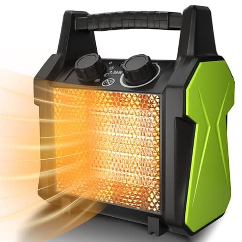 Gardtech Outdoor Heater for Patio, Electric Space heater with Overheat Protection, 1500W Fast Heat PTC Ceramic Portable Garage Heater for Workshop, Greenhouse