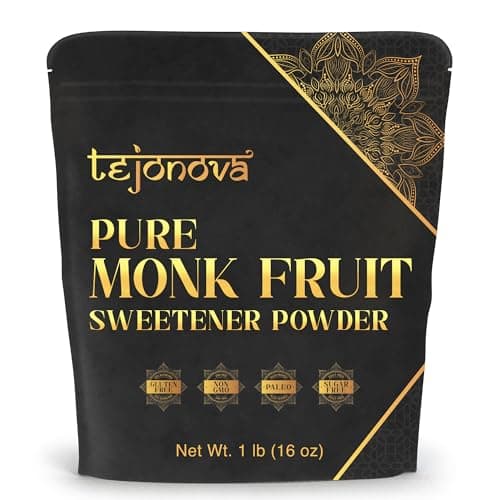 tejonova Monk Fruit Sweetener, 1 lb, Monk Fruit Extract Powder, Monkfruit Sweetener Pure Flavor, Monk Fruit Sweetener No Erythritol, Ideal Monkfruit Sweetner and Keto Sugar Substitute, 1465 Servings