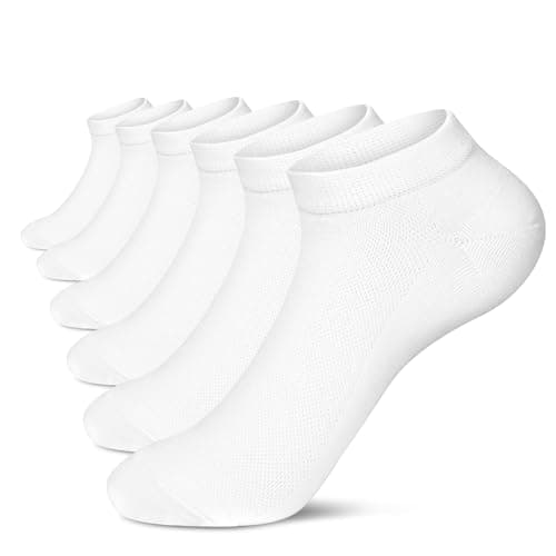 IRAMY Socks for Women Low Cut 6 Pairs - Comfortable Breathable Cotton Ankle Socks for Everyday