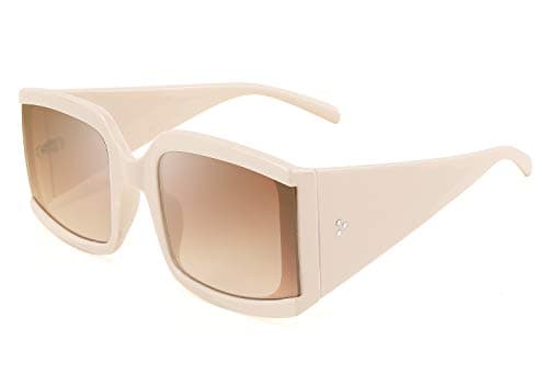 FEISEDY Vintage Shades Oversized Luxury Square Sunglasses Thick Eyewear Large Frame Men Women B2672