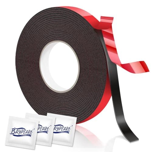 Baypearl Double Sided Tape Heavy Duty, 0.59in x 32.81ft,Strong Double-Sided Foam Tape for Mounting, Temperature Resistant for Home, Office, Car, and Outdoors(1-Pack )