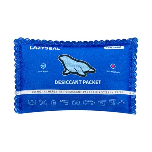 LAZYSEAL 150g Reusable Silica Gel Desiccant Packs for Storage Spaces Color-Changing Indicator Reusable Desiccant Packs for Storage Boxes, Wardrobes, Electronic Devices, 3D Printing Materials