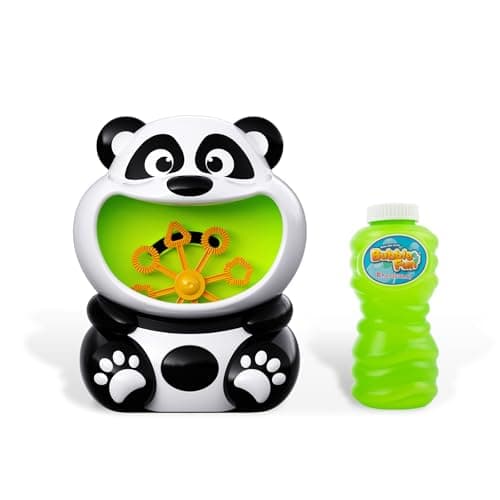 Panda Bubble Machine for Toddlers and Kids, Automatic Dual Speed Blower with 8oz Solution Creating Tons of Bubbles, Outdoor Party Toys