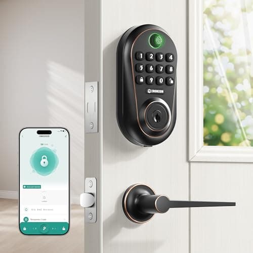 IronZon Electronic Keyless Door Lock with Keypad, Gold