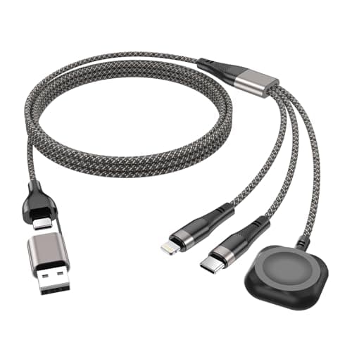 3 in 2 USB C Cable for Apple Watch Charger & iPhone 16/Galaxy - Fast Charging Multi Cable | 2FT Portable Travel Essentials (Compatible iWatch Ultra/SE/10-1, iPhone 11-16, S23-S25)