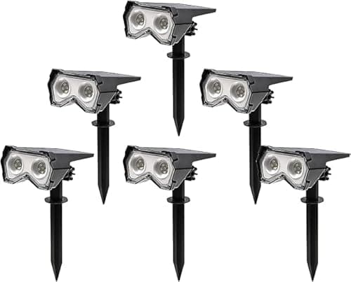 solebell Solar Outdoor Lights, 6 Pack Waterproof Landscape Spotlights – IP65 Solar Powered Pathway Lights for Yard, Patio, Walkway & Driveway