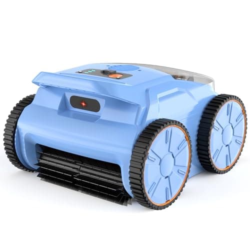 (2025 Upgraded) Pool Vacuum for Inground Pools, Cordless Robotic Pool Cleaner with Floor, Wall and Waterline Cleaning, Above & In-Ground Pools up to 2200 sq.ft, Blue