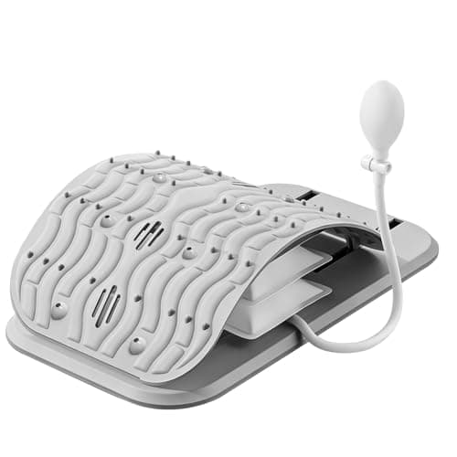 Lumbar Support Board for Lower Pain Relief – Ergonomic Back Stretcher with Adjustable Manual Airbag, Spinal Decompression for Back Cracker Board