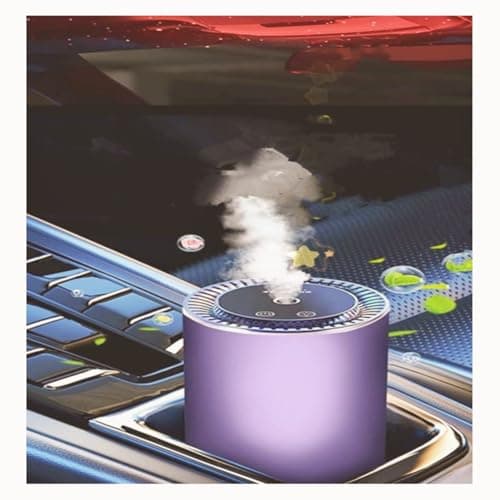 Smart Car Air Freshener Natural Perfume New Atomization Experience Car Humidifier Adjustable Three Levels of Concentration Fashionable Starry Sky Atmosphere Rechargeable Automatic Switch (Purple)