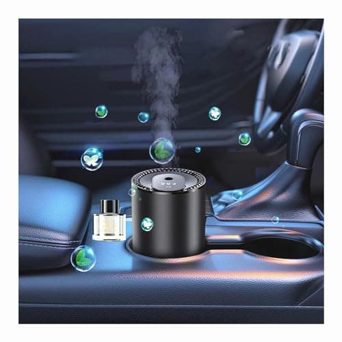 Smart Car Air Freshener 50ML Perfume Ultrasonic Mist Aromatherapy Diffuser Portable Humidifier for Car and Home Use Automatic Start and Stop 3 Modes 4 Freshness Principles (Lover)