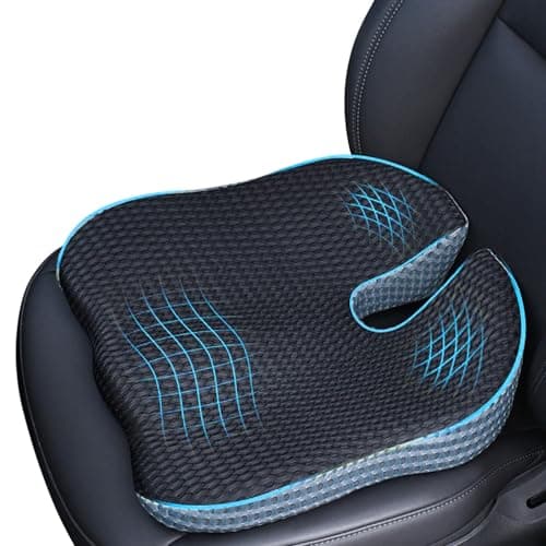 Car Wedge Seat Cushion Memory Foam Coccyx Orthopedic Seat Pillow for Office Chairs, Wheelchair, Kitchen Chairs, Recliner, Car Seats