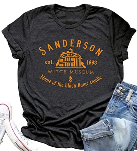 Halloween Hocus Pocus Shirt Womens Witch Museum Sanderson Sisters Bed and Breakfast T-Shirts for Women Classic Halloween Movie Graphic Tee Tops