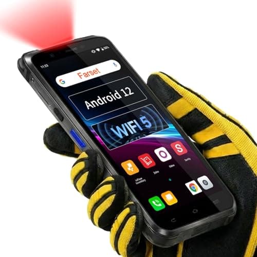 Farset F20X Android 12 Barcode Scanner Handheld with HW N6603 Engine, Android Handheld Scanner with 5.5" Screen, WiFi 5 & 4G LTE, 64GB+6GB, IP67,NFC Reader, GPS 1D/2D/QR Inventory PDA Scanner