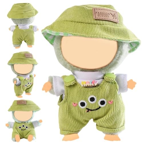 Clothes for Blind Box Dolls, Adorable Doll Costume for 15-17CM Plush Blind Box Toy Exquisite Design 3-Piece Doll Clothes Accessories (Alien Set)