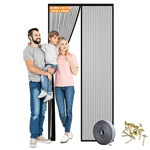 Magnetic Screen Door, Fits Door Size 36" X 82" and Smaller,39 x 83 Inch Self Seeling Door Screen,Keep Bugs Out Screen Door, Let Cool Breeze in, Pet and Kid Friendly, for Front Doors, Sliding Doors