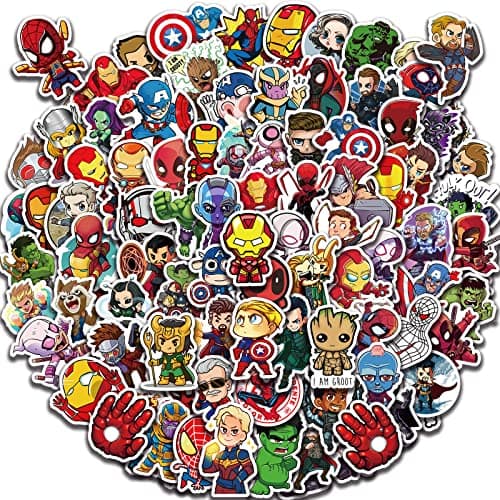 Superheros Stickers Pack, 150PCS Avenger Decals for Laptop, Comic Legends for Teens Boys Adults, Waterproof Vinyl Computer Stickers for Water Bottles, Luggage, Skateboard, Guitar
